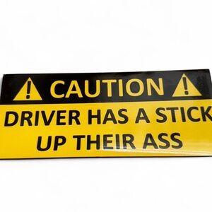 Novelty Caution Text Car Magnet – Adult Humor